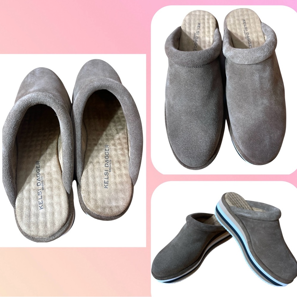 🦋Like New Kelsi Dagger Brown Suede Slip-Ons shoes Women’s 6.5